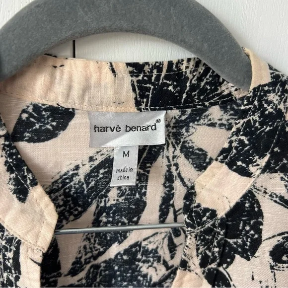 Harvé Benard Linen Blend Floral Button-Up Blouse – Size M - Picture 2 of 5